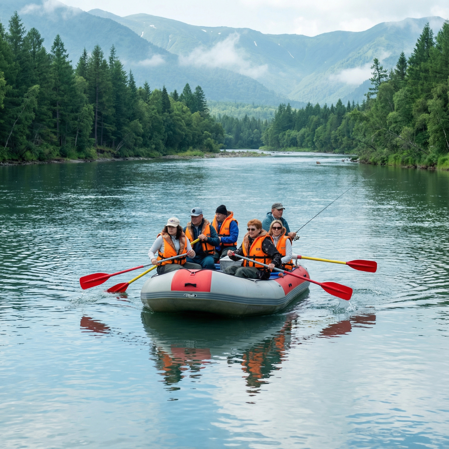 Рафтинг-тур: река Быстрая, рыбалка, гастро-обед и Малкинские источники